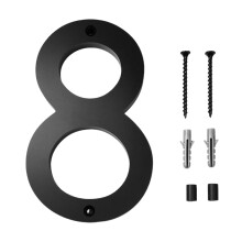 House Number Sign Acrylic Modern 6 Inch UV Protected