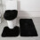 Polyester Bathroom Carpet Set Non-Slip PVC Backing 3-Piece 1