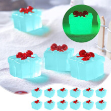 Mini Shatterproof Christmas Ornaments Blue 0.7 inch 12-Pack