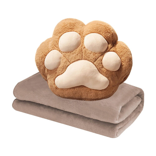 Cat Claw Pillow Blanket Gray White Coffee 100x170cm 1