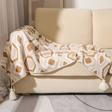 Bohemian Knitted Sofa Cover and Nap Blanket 1pc