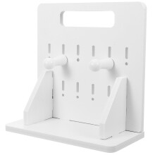 Pegboard Display Stand Storage Organizer White Wood Plastic