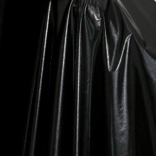 PU Mirror Leather Fabric Black 39x55 Inch