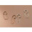 925 Sterling Silver Dangle Earrings Rose Gold Clip-On Ear 1