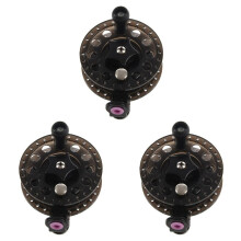 3X Plastic Ijsvismolens Vliegvisgerei Ronde Wielvisaccessoires
