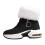 Women's Winter Snow Boots Pointed Toe Black Size 8 1