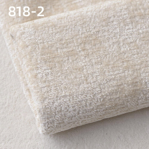 Chenille Fabric Beige Solid Color 39x57in