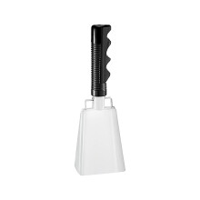 Cow Bell Noise Maker Black Steel with Handle
