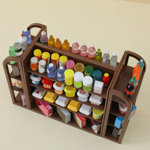 Mini Display Shelf Set 3pcs for Dollhouse and Mini Scenes
