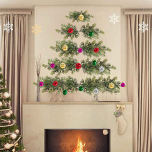 Christmas Tree Decorations Wall-Mounted Green Artificial