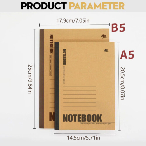 Office Journal A5 B5 Ruled Notebook Rainbow Spine 80 Pages 2