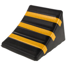 Tuff Blocks Wheel Chock Black Rubber Set of 1
