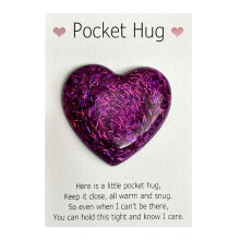 Pocket Hug Heart Token with Greeting Card