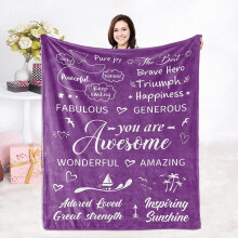 Purple Throw Blanket 50x60in Get Well Soon Gift