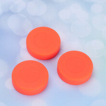 Red Rubber Hockey Pucks Textured Edges 10 Pcs