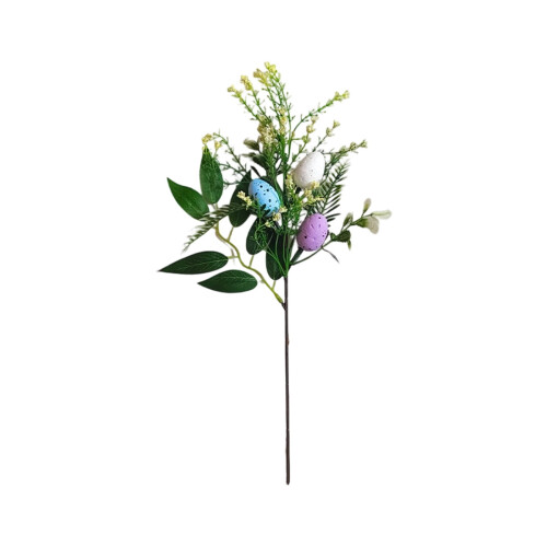 Easter Decorations Artificial Egg Floral Picks with Leaves
