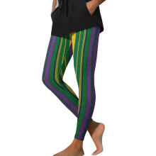 Women's Yoga Pants Shamrock Graphic High-Waist Stretchy