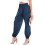 Boho Smocked High-Waisted Cargo Pants Navy Blue XXL 3