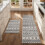 Kitchen Runner Rug Set Non-Slip Grey 2-Piece 1