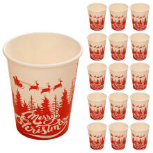 Christmas Disposable Cups Hot Cold Beverage 16 Pack