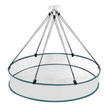 Bandeja Coletora de Ração para Pássaros de 60 cm (24 Polegadas) para Plataforma de Comedouro Suspenso com Aro Ajustável para Uso Externo