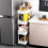Slim Rolling Storage Cart Multi-Tier Narrow Adjustable 7
