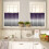 Ombre Kitchen Curtain Valance and Tiers Set Purple Grey 4