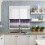 Ombre Kitchen Curtain Valance and Tiers Set Purple Grey 5