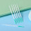 Triani Dental Picks Double-Head Plastic 150Pcs Green 7