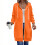 Women's Hooded Sweatshirt Longline Two-Way Zipper Oversized 1
