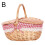 Wicker Basket with Handle for Camping Picnic Storage 2