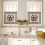 Rustic Texas Western Kitchen Curtains Set Black Buffalo 4