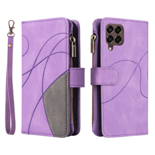 Purple PU Leather Wallet Case for Samsung Galaxy M33 5G 1