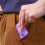 Pilulier hebdomadaire portable à 6 compartiments violet 8