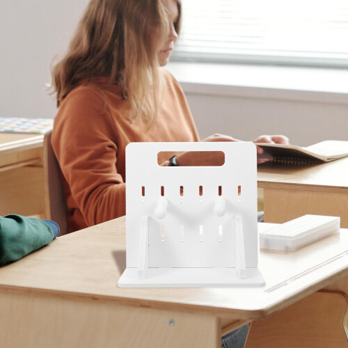 Pegboard Display Stand Storage Organizer White Wood Plastic 2