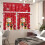 Christmas Snowman Red Kitchen Curtains Set 36 inch 3 pcs 5