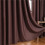 Privacy Curtains Polyester Brown 1 Set 2