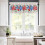 4th of July Kitchen Curtains Set with Valances Blue Red 3