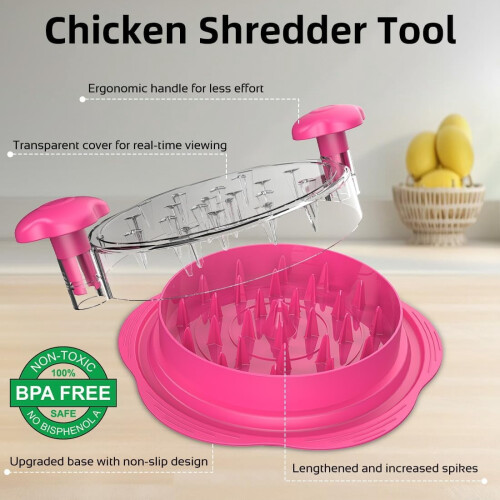 Chicken Shredder Tool with Fork and Brush Food-Grade 1