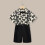 Boy Easter Semi-Formal Outfit Black Short Sleeve Shirt with 2