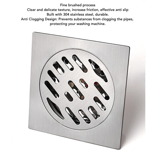 Square Floor Drain 304 Stainless Steel 11 cm 2