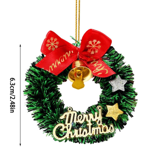 Christmas Tree Ornaments Green Mini Hanging Decorations 2