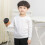 Infant Crewneck Sweatshirt Solid Casual Top White Size 150 4