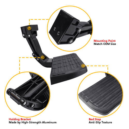 Retractable Tailgate Step for Toyota Tundra 2014–2021 2