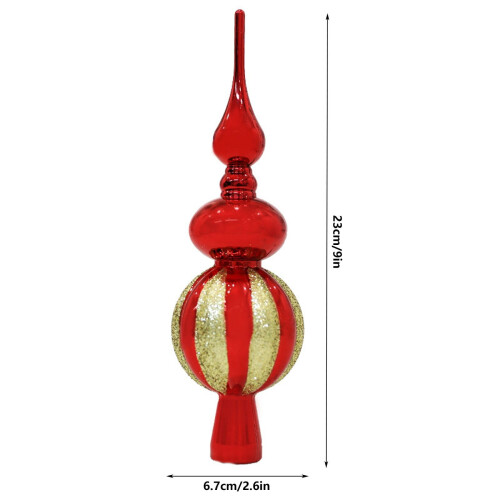 Vintage Plastic Christmas Tree Topper Spherical Gourd 1