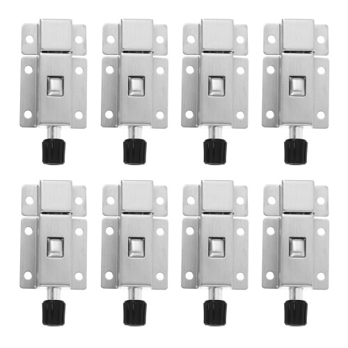 Latch Locks for Interior Doors Silver 8 pcs 3.1 x 1.5 in 2