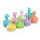Neodymium pawn magnets pastel multi-color 8 pcs 4
