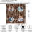 Retro Coffee Kitchen Curtains Rustic Brown 42x54 Inch 2