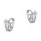 Sterling Silver CZ Star Hoop Huggie Earrings 5