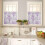 Purple Gray Coastal Kitchen Curtains Set with Valances 36 4